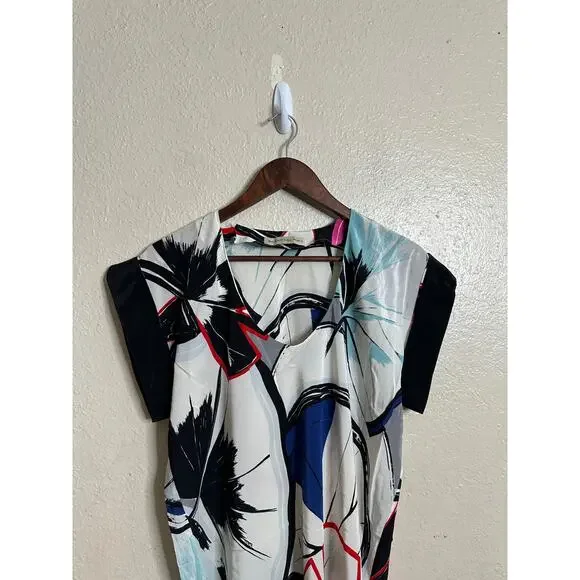 Balenciaga Multicolor Abstract Brushstroke Print Shift Dress Womans 36/ US Small - Picture 8 of 10